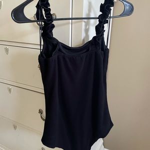 Plain black bodysuit